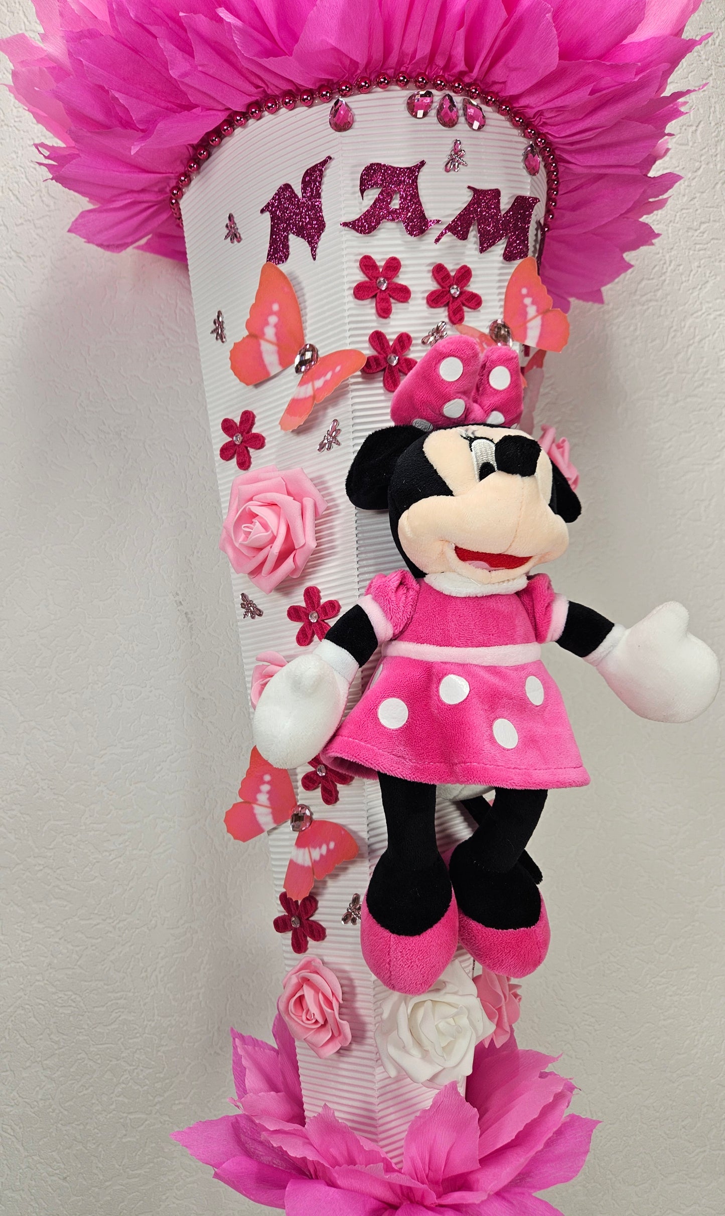 SCHULTÜTE ZUCKERTÜTE Mini Maus für MÄDCHEN EINSCHULUNG 2025 rosa pink weiß
