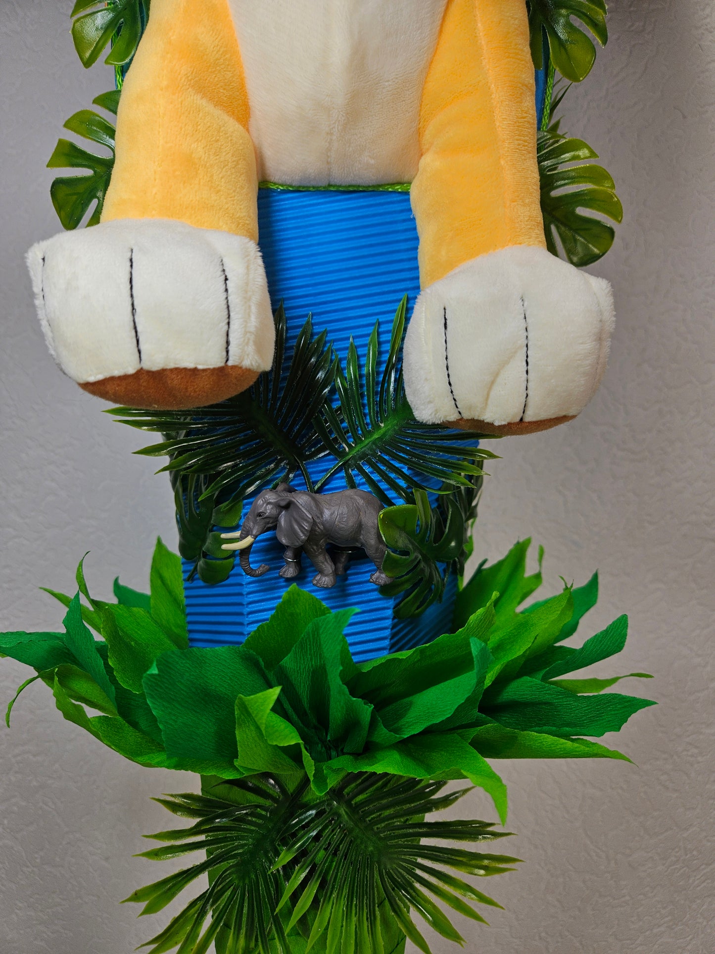 SCHULTÜTE ZUCKERTÜTE Simba / wilde Tiere Rohling 85cm für Jungs blau grün