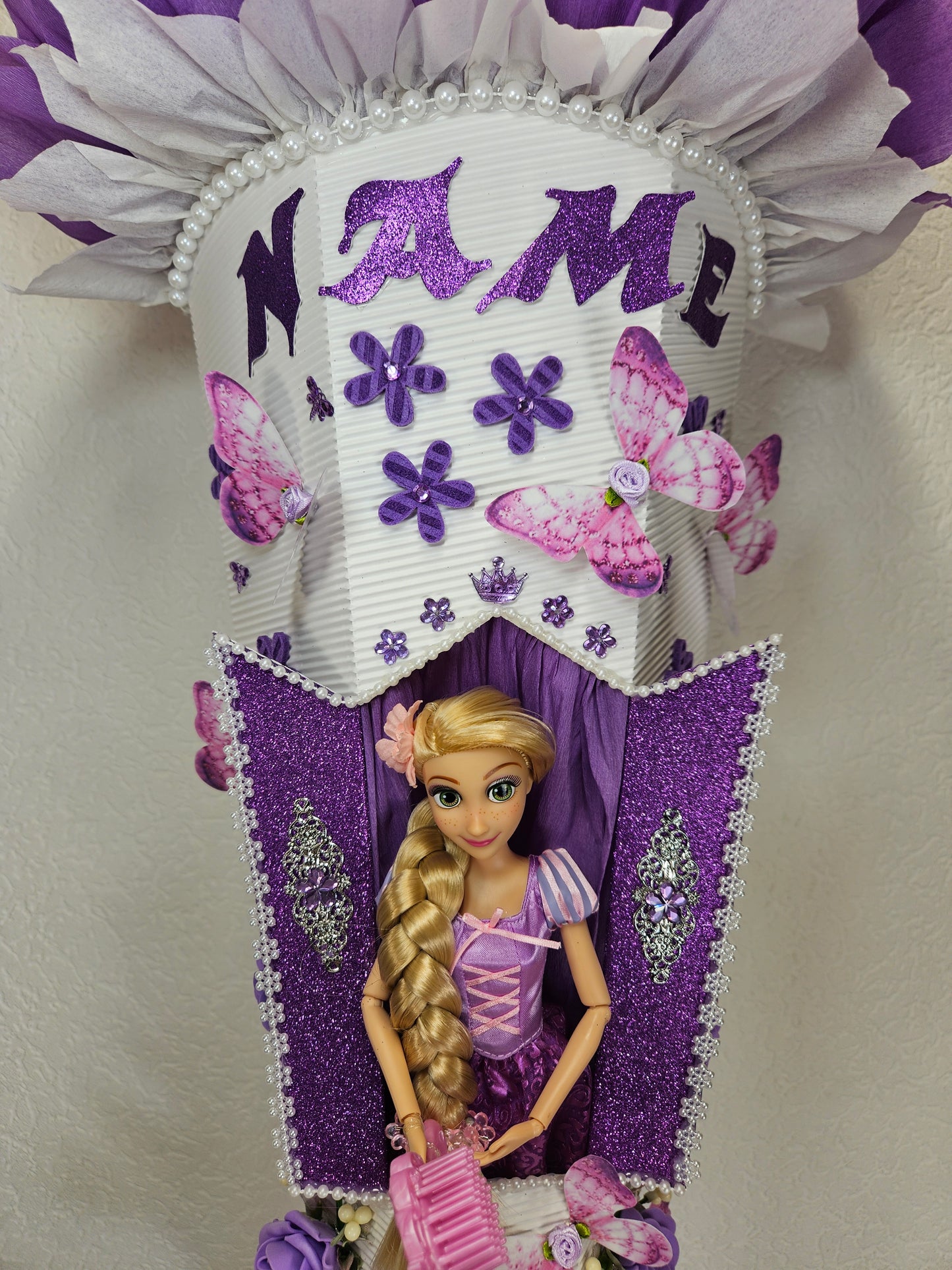 SCHULTÜTE ZUCKERTÜTE Rapunzel für MÄDCHEN EINSCHULUNG 2025 lila weiß