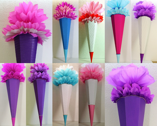 SCHULTÜTE ZUCKERTÜTE OHNE BUCHSTABEN Rohling 40 70 75 80 85 90 100cm 1m Mädchen