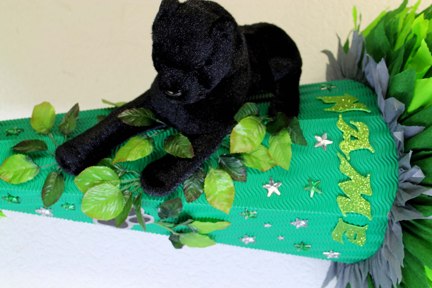 SCHULTÜTE ZUCKERTÜTE schwarze Panter Katze Rohling 80cm Jungs grün dunkelgrün grau