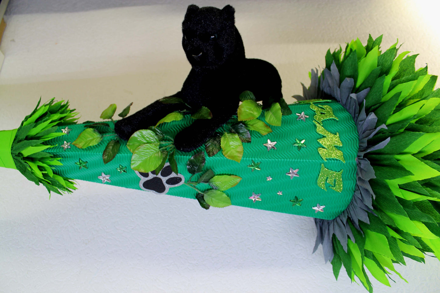 SCHULTÜTE ZUCKERTÜTE schwarze Panter Katze Rohling 80cm Jungs grün dunkelgrün grau
