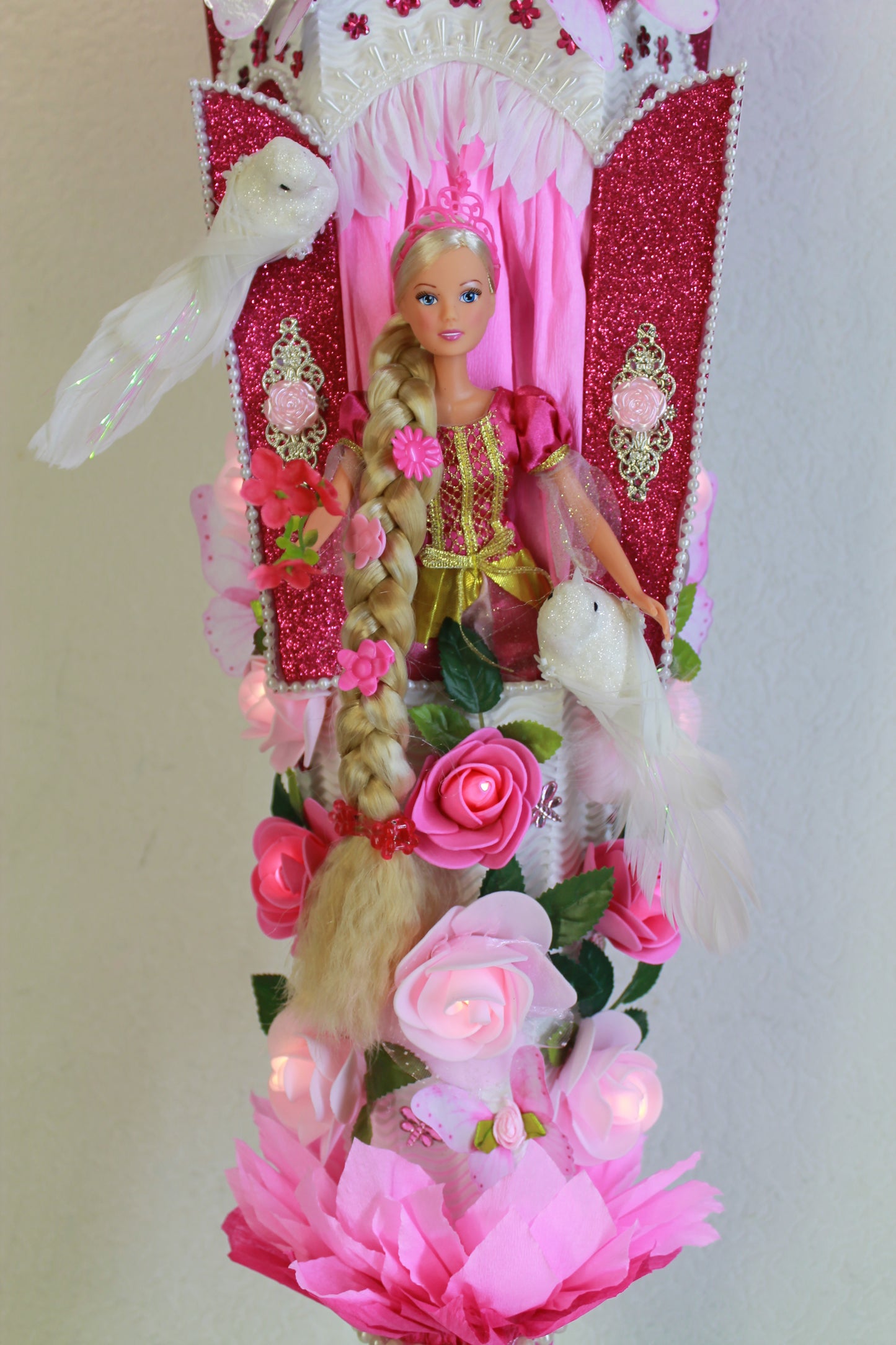 SCHULTÜTE ZUCKERTÜTE Rapunzel für MÄDCHEN EINSCHULUNG 2025 pink weiß