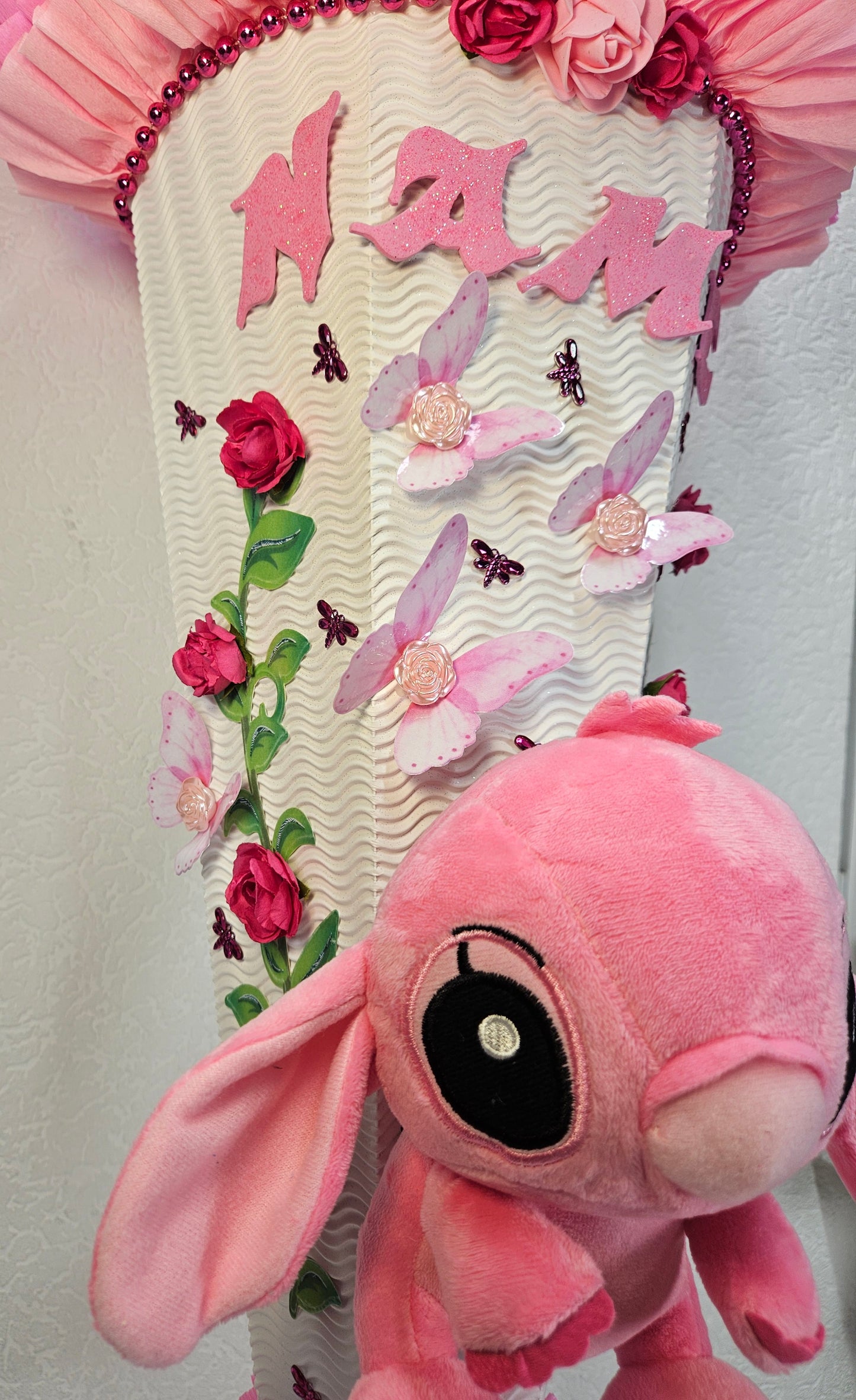 SCHULTÜTE ZUCKERTÜTE Stitch für MÄDCHEN EINSCHULUNG 2025 rosa weiß