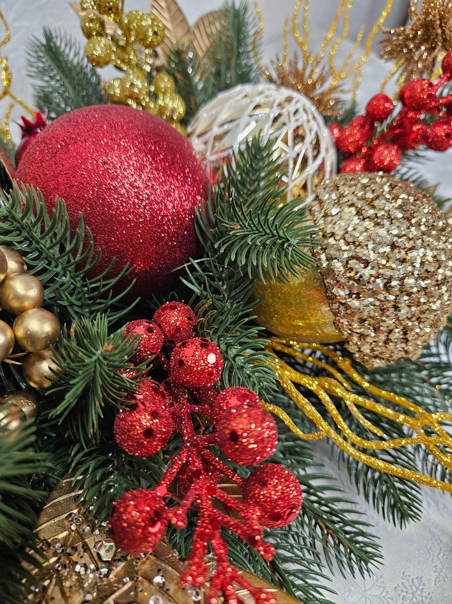 Weihnachtsgesteck, Girlande, Gesteck, Tischdekor, Tischgesteck, Winterdekor, Advent