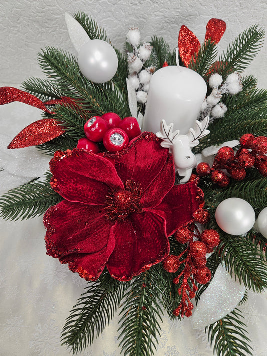 Weihnachtsgesteck, Weihnachtsdeko, Adventsgesteck, Tischgesteck, Festliche Dekor