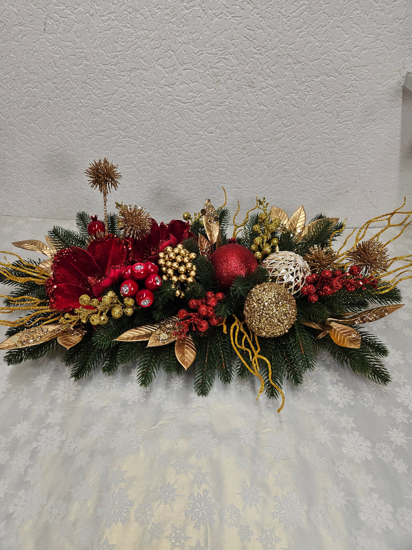 Weihnachtsgesteck, Girlande, Gesteck, Tischdekor, Tischgesteck, Winterdekor, Advent