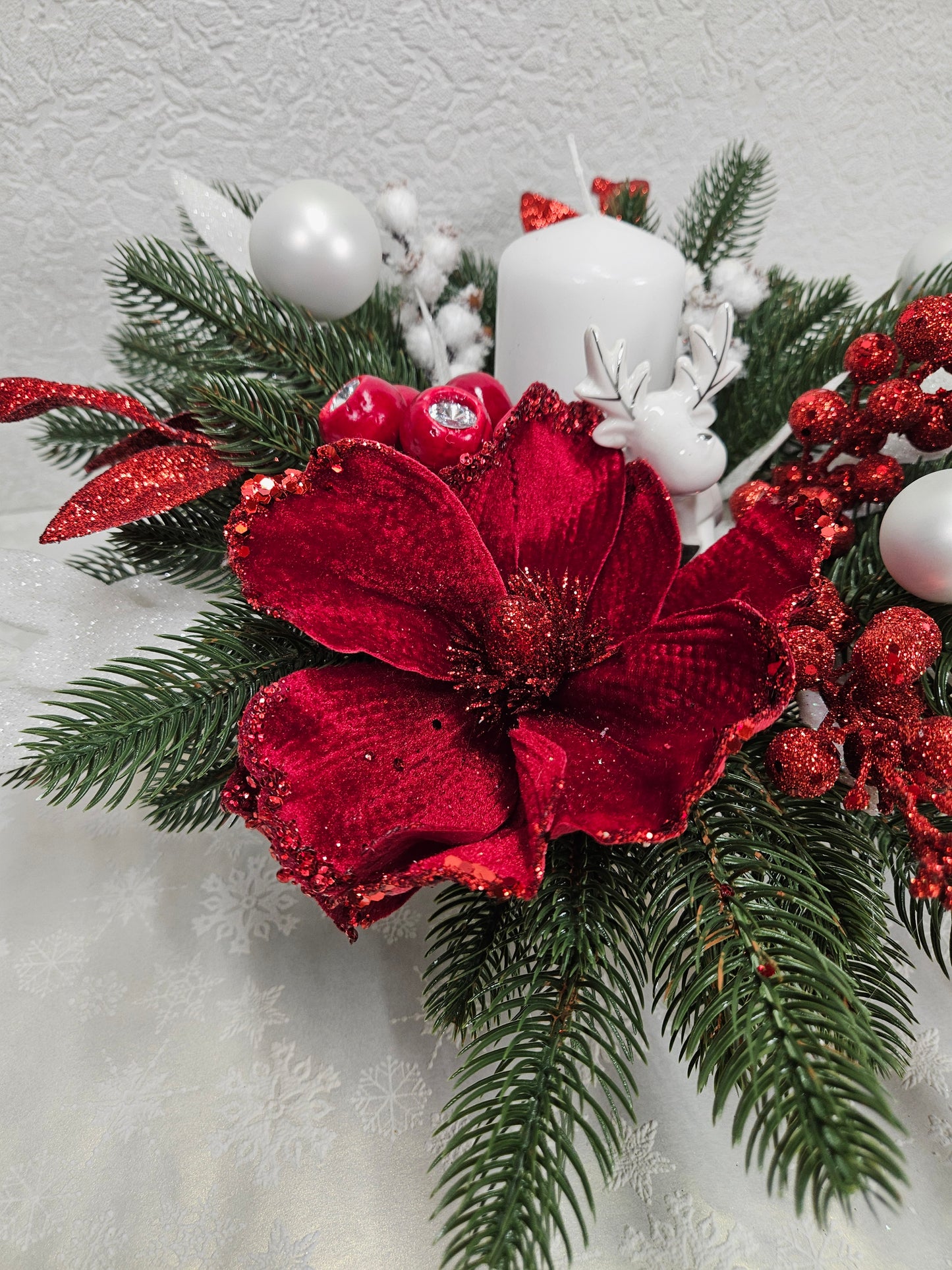 Weihnachtsgesteck, Weihnachtsdeko, Adventsgesteck, Tischgesteck, Festliche Dekor