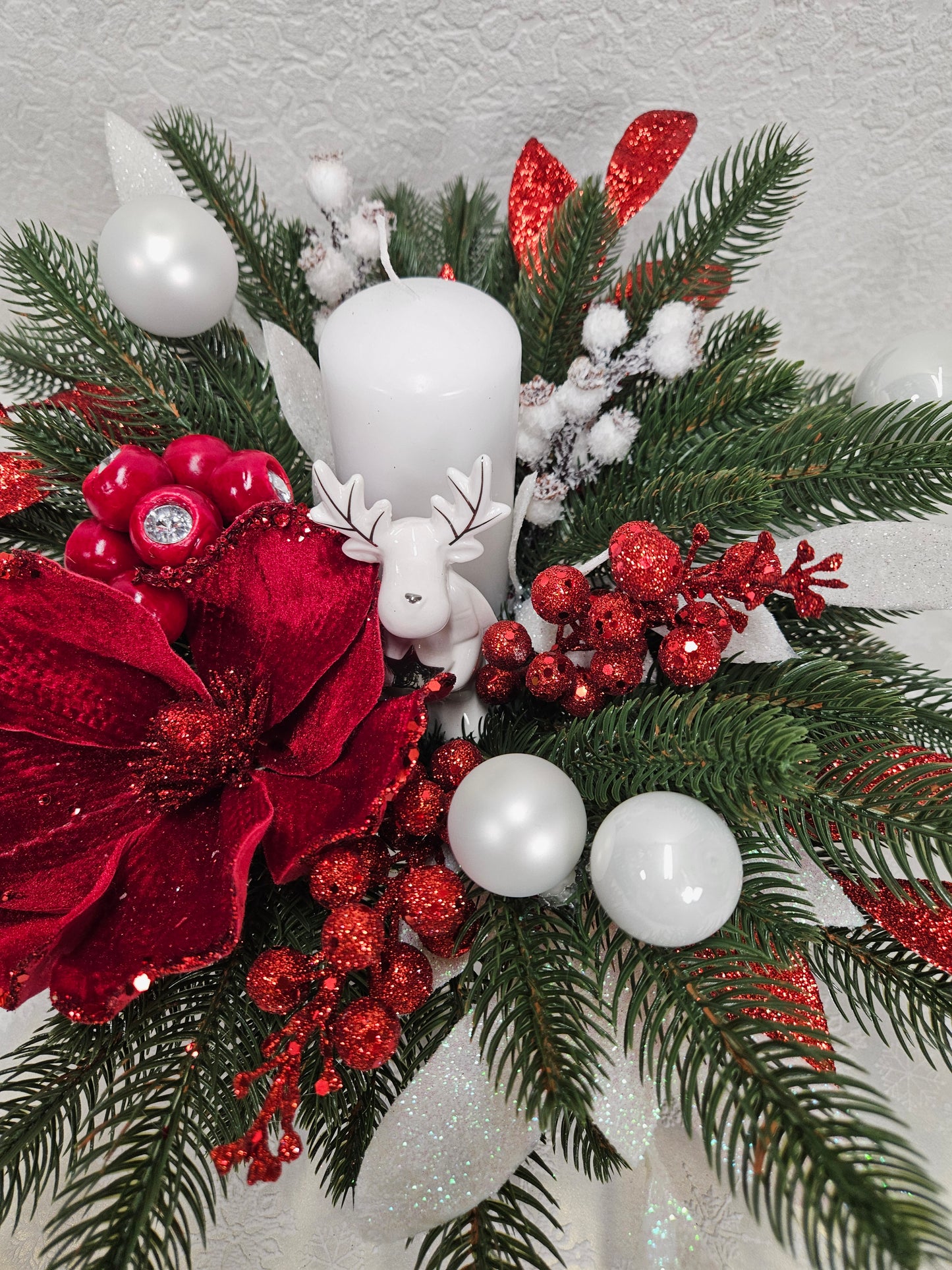Weihnachtsgesteck, Weihnachtsdeko, Adventsgesteck, Tischgesteck, Festliche Dekor
