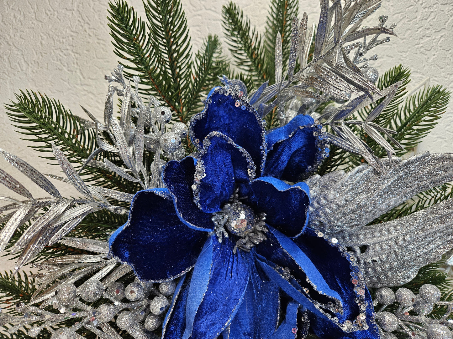Dekor Stern Weihnachtsgesteck, Weihnachtsdeko, Adventsgesteck, Wandgeschenk
