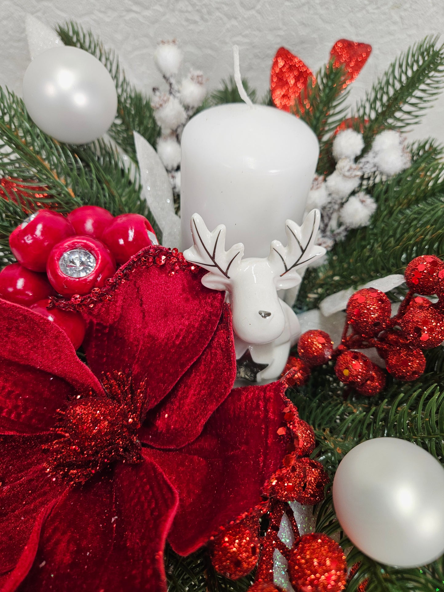 Weihnachtsgesteck, Weihnachtsdeko, Adventsgesteck, Tischgesteck, Festliche Dekor