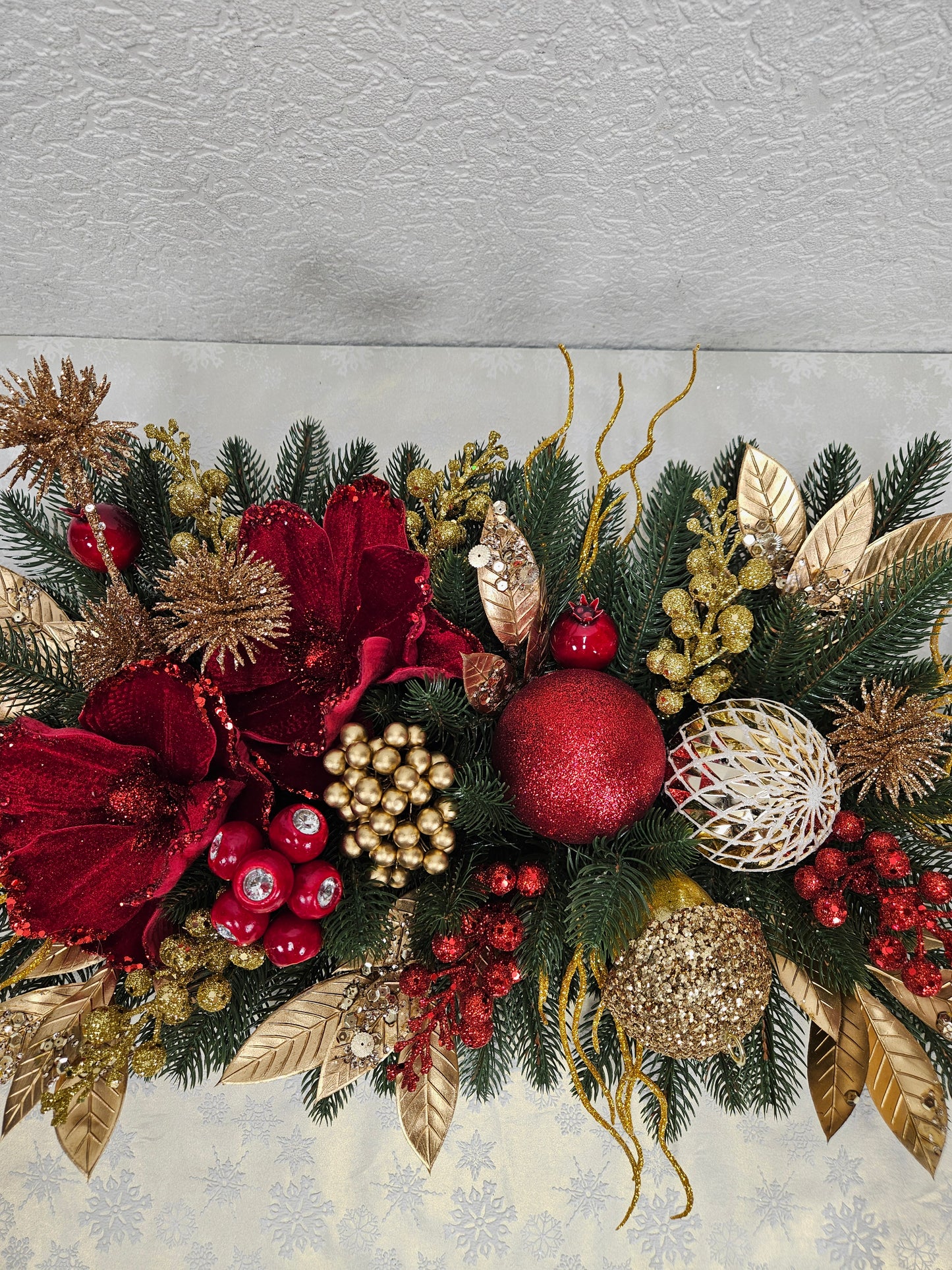 Weihnachtsgesteck, Girlande, Gesteck, Tischdekor, Tischgesteck, Winterdekor, Advent