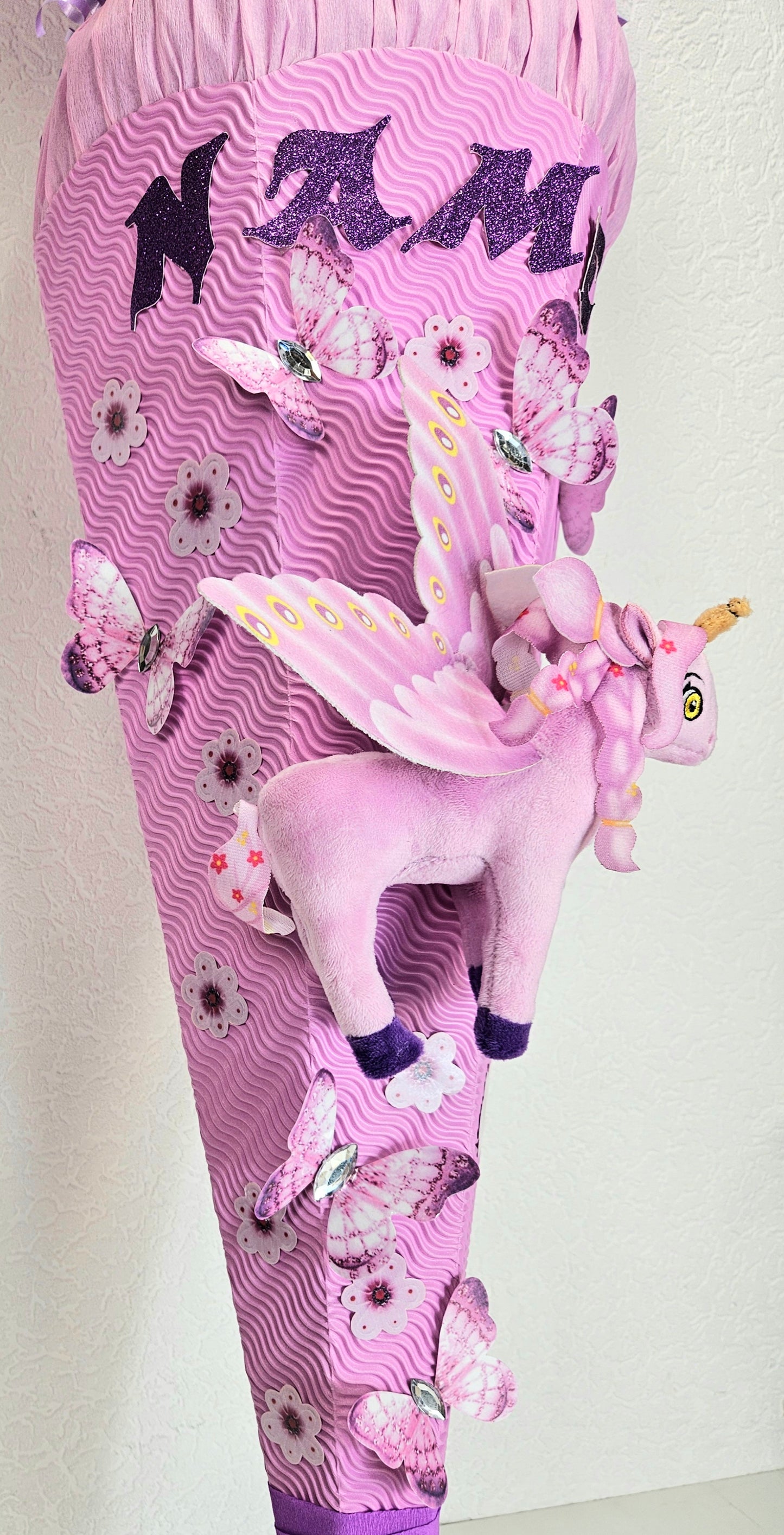 SCHULTÜTE ZUCKERTÜTE EINHORN für MÄDCHEN EINSCHULUNG 2025 rosa lila