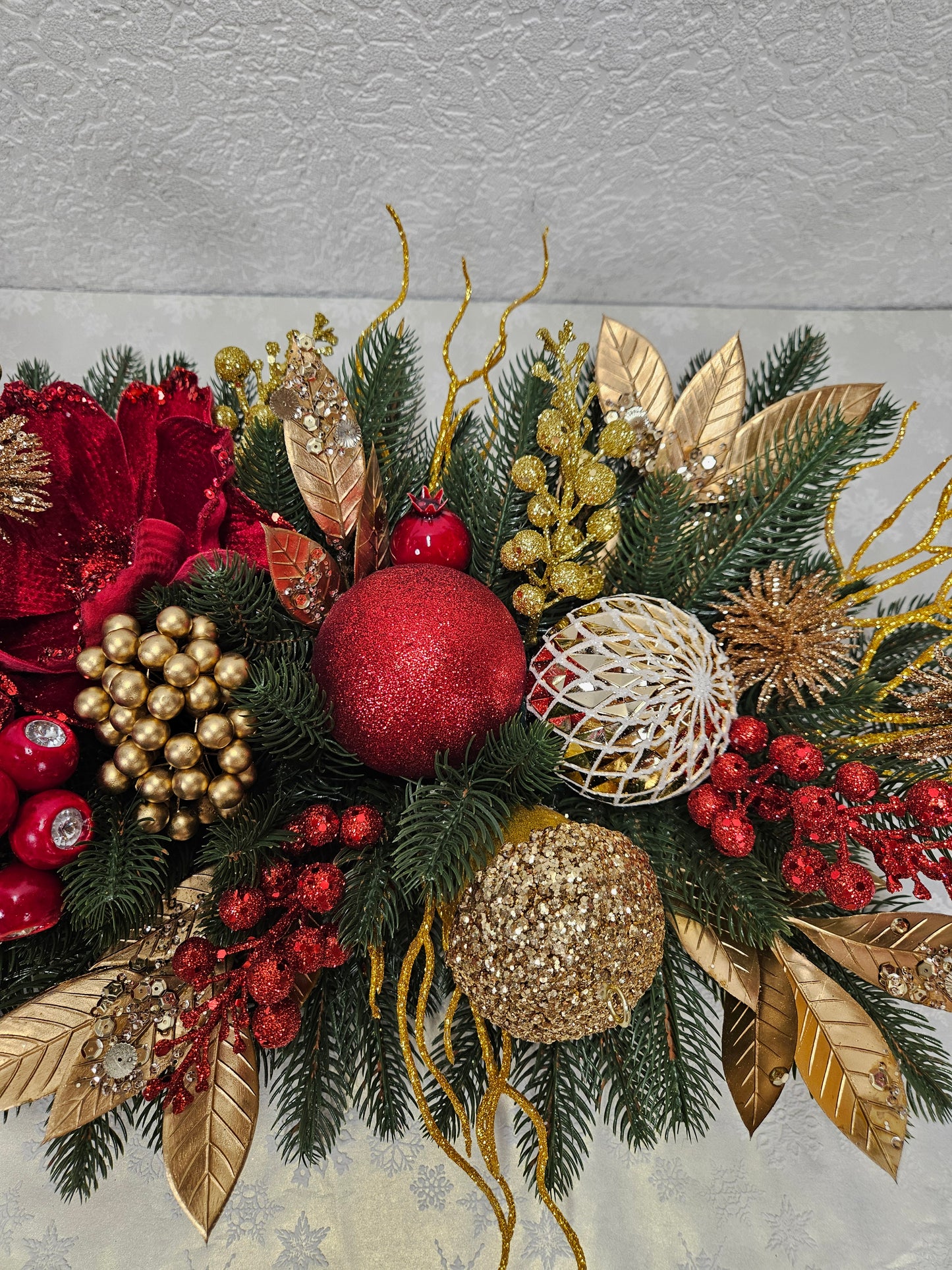 Weihnachtsgesteck, Girlande, Gesteck, Tischdekor, Tischgesteck, Winterdekor, Advent
