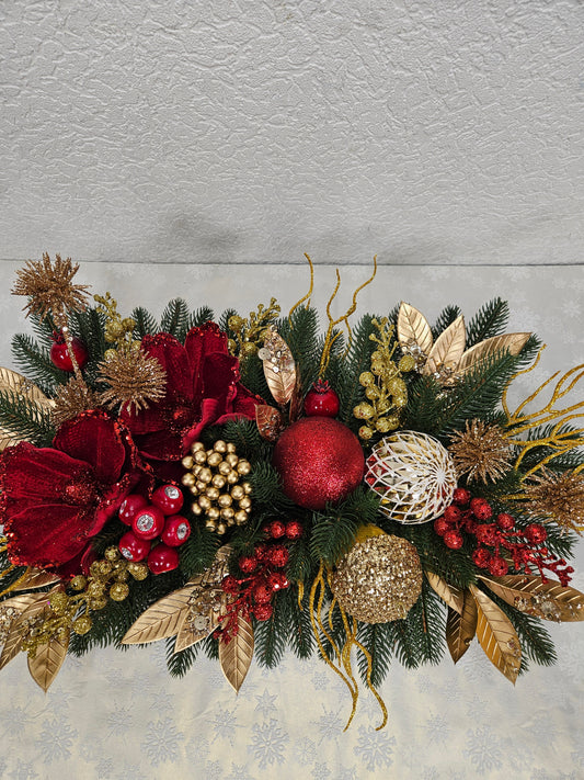 Weihnachtsgesteck, Girlande, Gesteck, Tischdekor, Tischgesteck, Winterdekor, Advent