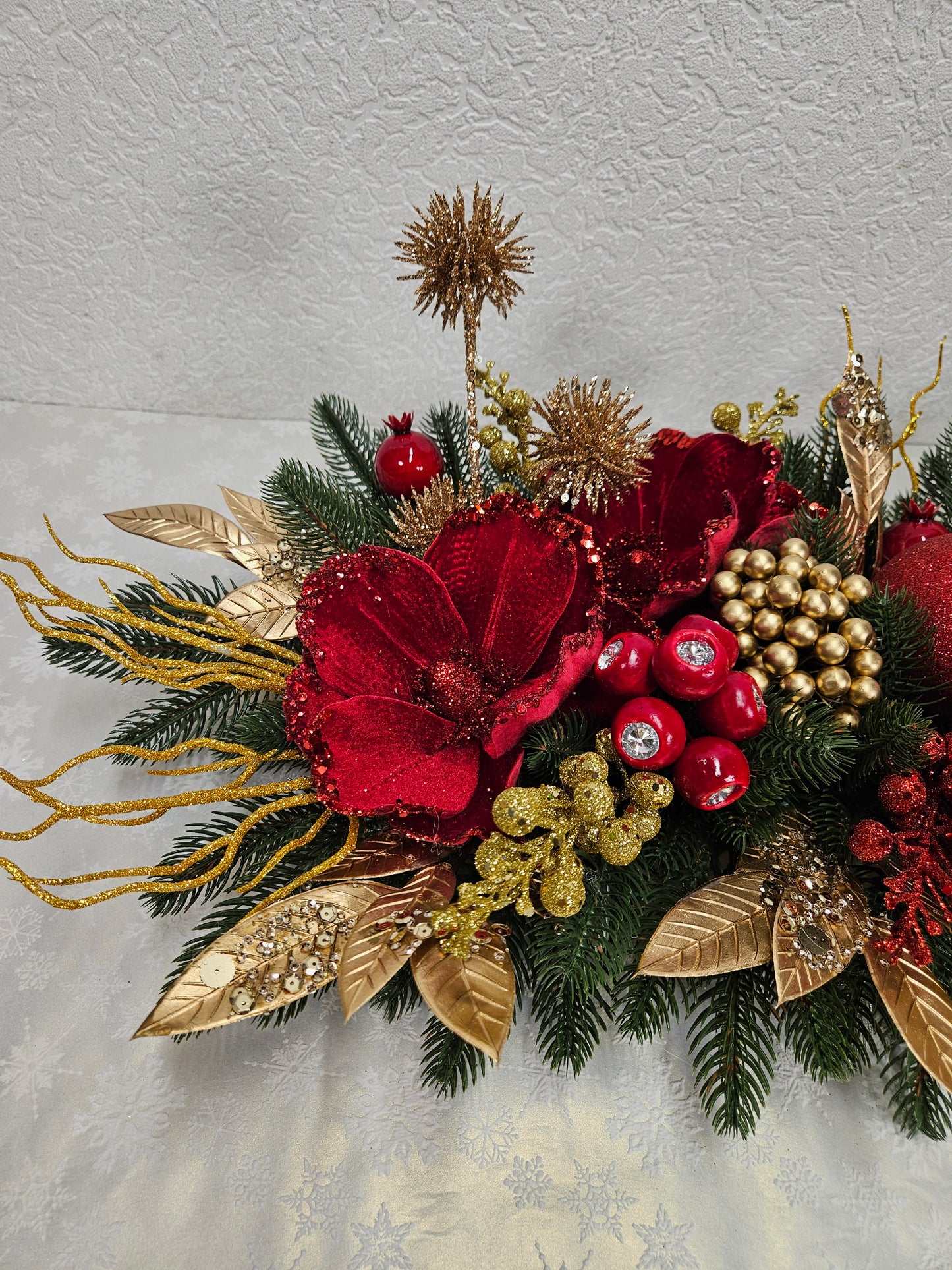 Weihnachtsgesteck, Girlande, Gesteck, Tischdekor, Tischgesteck, Winterdekor, Advent