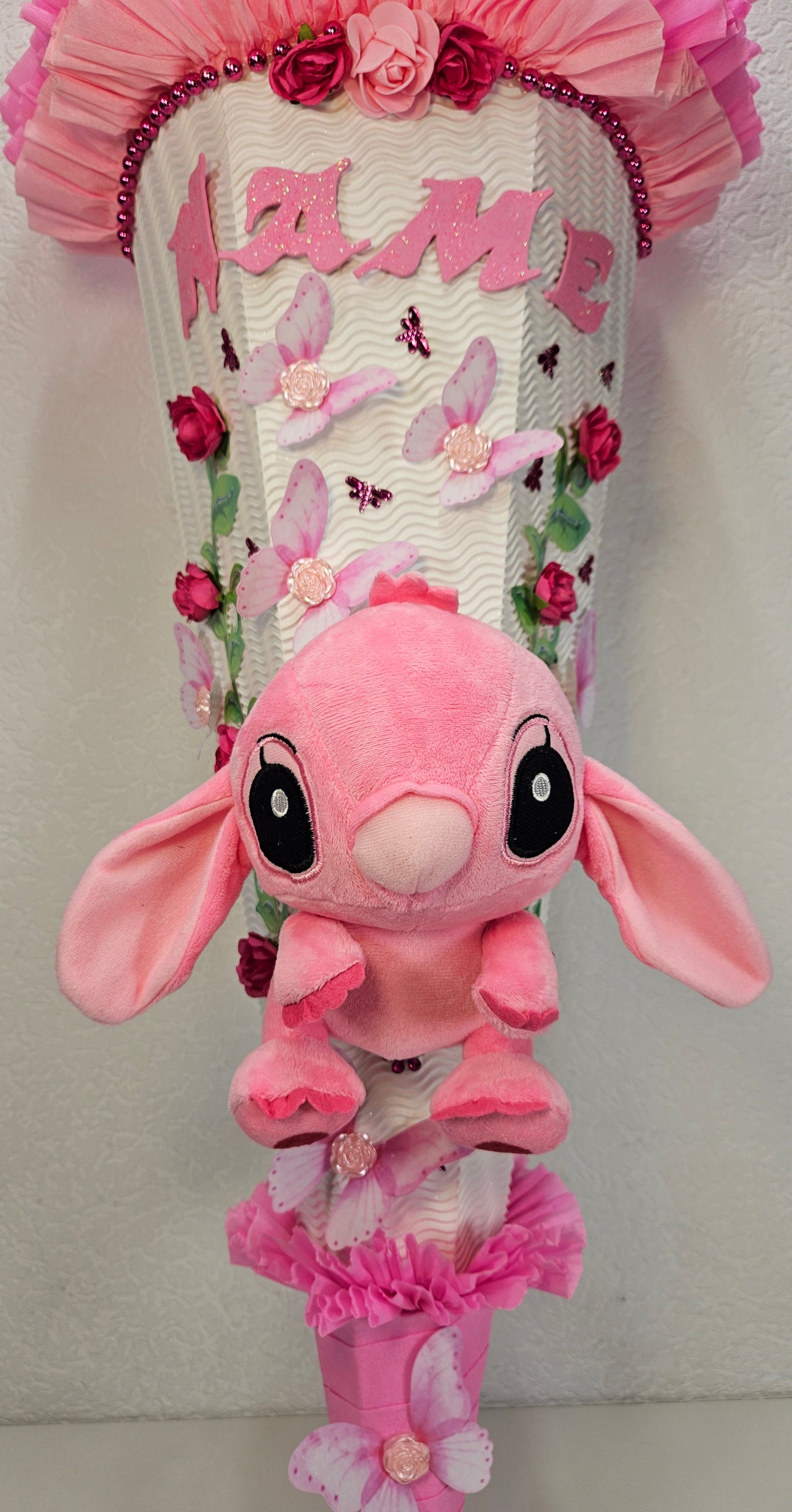 SCHULTÜTE ZUCKERTÜTE Stitch für MÄDCHEN EINSCHULUNG 2025 rosa weiß