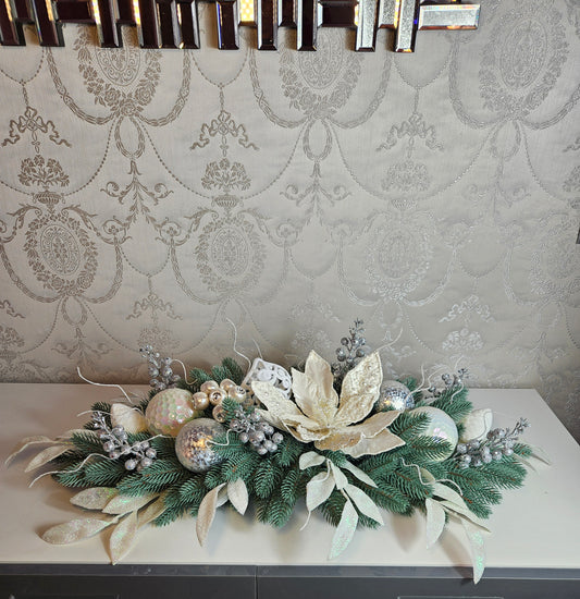 Weihnachtsgesteck + Adventsgesteck, Kamingesteck, Chrismes, Rehe, Weihnachtsdeko Weihnachtsblumen Tischdekor, Tischgesteck, Winterdekor,Advent