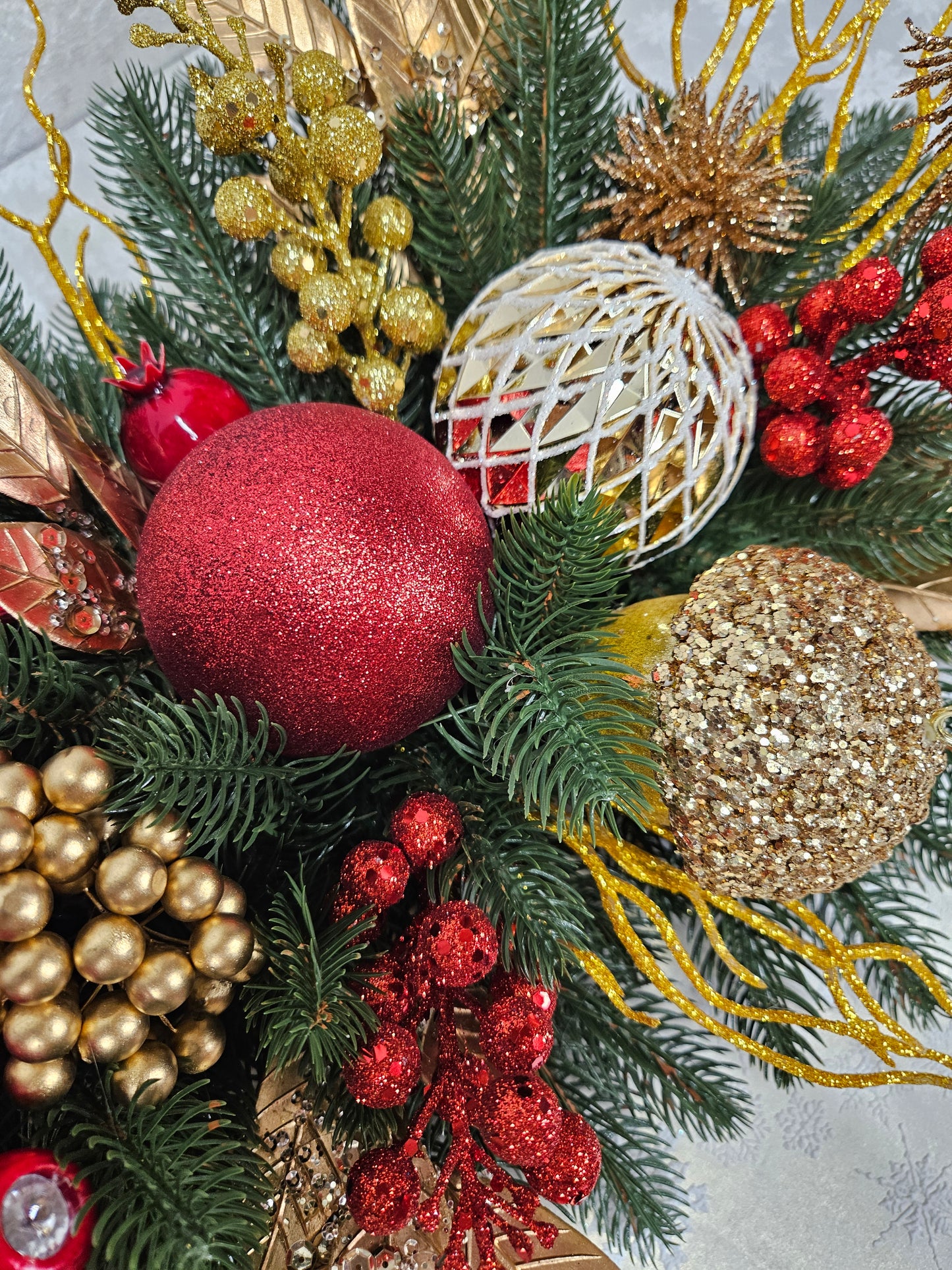 Weihnachtsgesteck, Girlande, Gesteck, Tischdekor, Tischgesteck, Winterdekor, Advent