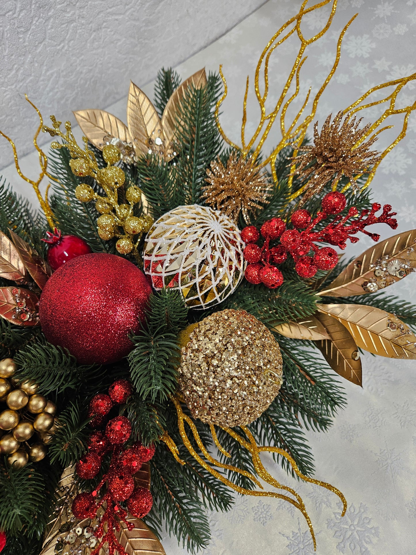 Weihnachtsgesteck, Girlande, Gesteck, Tischdekor, Tischgesteck, Winterdekor, Advent