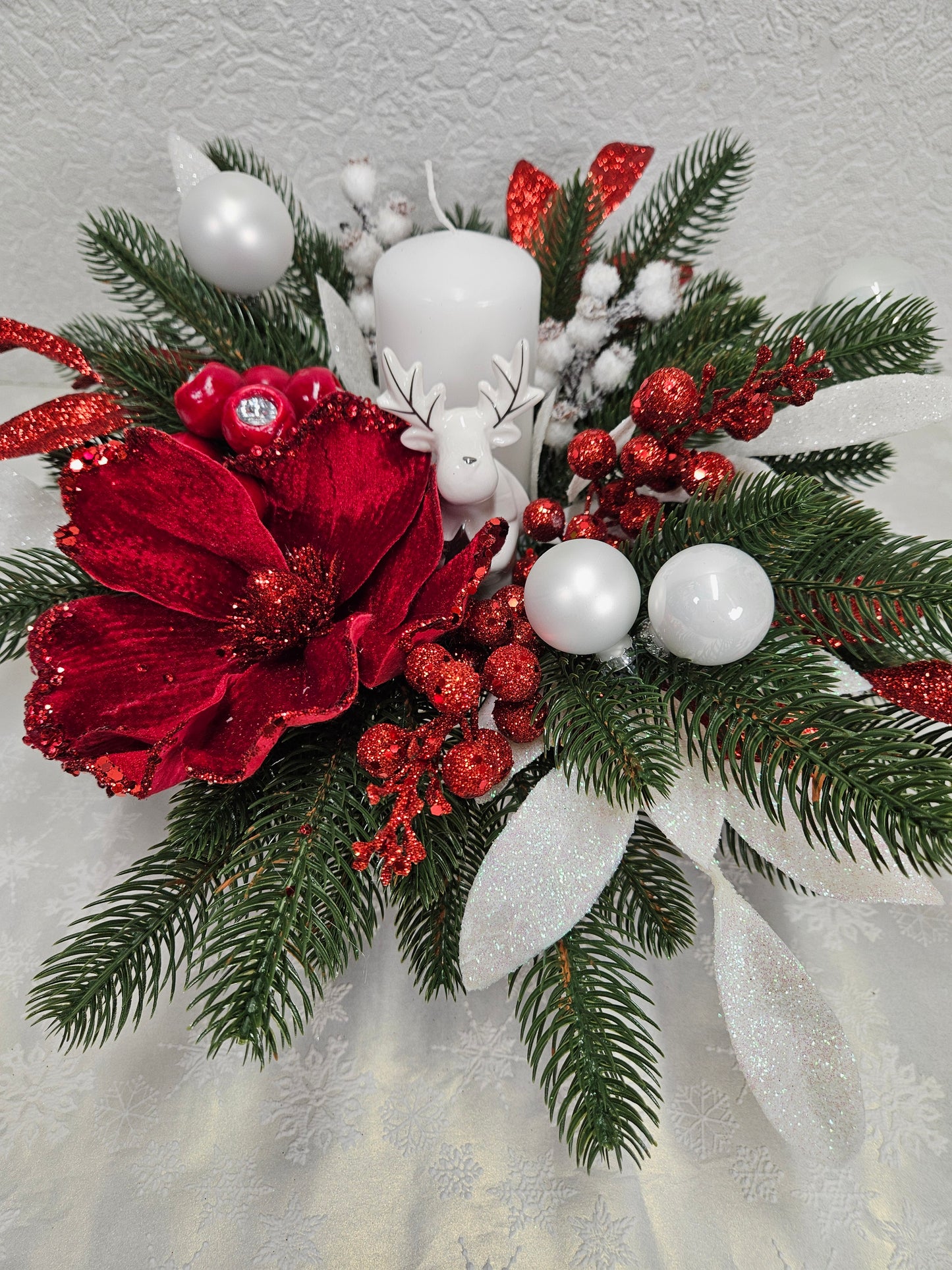 Weihnachtsgesteck, Weihnachtsdeko, Adventsgesteck, Tischgesteck, Festliche Dekor