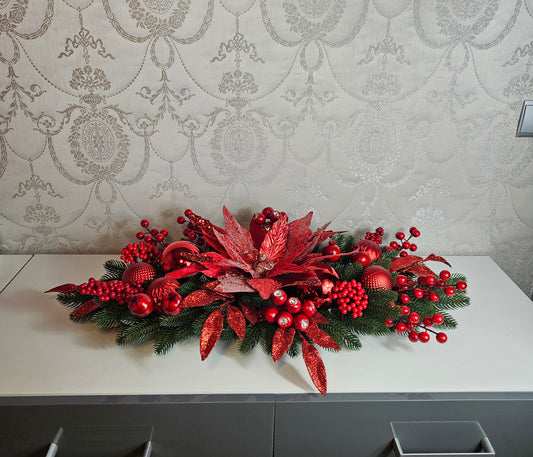 Weihnachtsgesteck + Adventsgesteck, Kamingesteck, Chrismes, Rehe, Weihnachtsdeko Weihnachtsblumen Tischdekor, Tischgesteck, Winterdekor,Advent