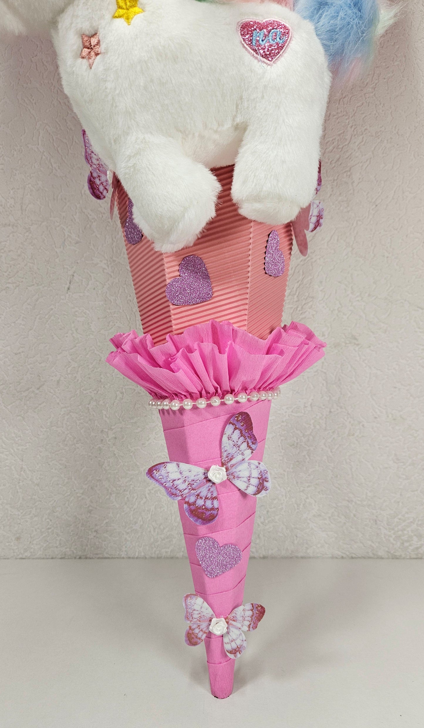 SCHULTÜTE ZUCKERTÜTE Einhorn für MÄDCHEN EINSCHULUNG 2025 rosa