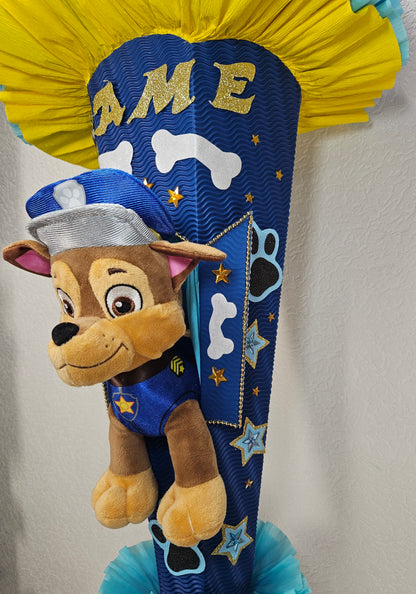 SCHULTÜTE ZUCKERTÜTE Paw Patrol Rohling 85cm Jungs dunkelblau blau gelb