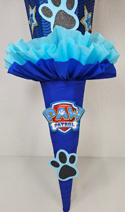 SCHULTÜTE ZUCKERTÜTE Paw Patrol Rohling 85cm Jungs dunkelblau blau gelb