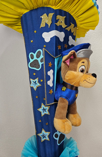 SCHULTÜTE ZUCKERTÜTE Paw Patrol Rohling 85cm Jungs dunkelblau blau gelb
