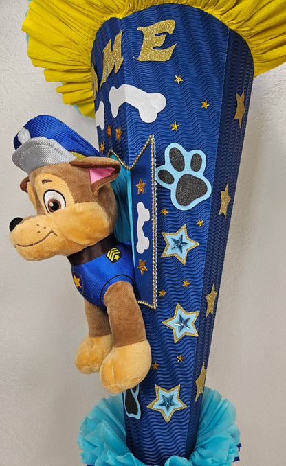 SCHULTÜTE ZUCKERTÜTE Paw Patrol Rohling 85cm Jungs dunkelblau blau gelb