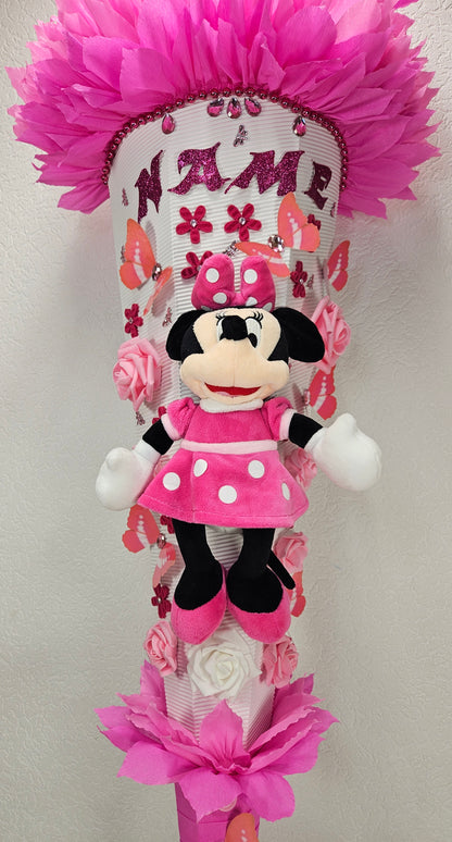 SCHULTÜTE ZUCKERTÜTE Mini Maus für MÄDCHEN EINSCHULUNG 2025 rosa pink weiß