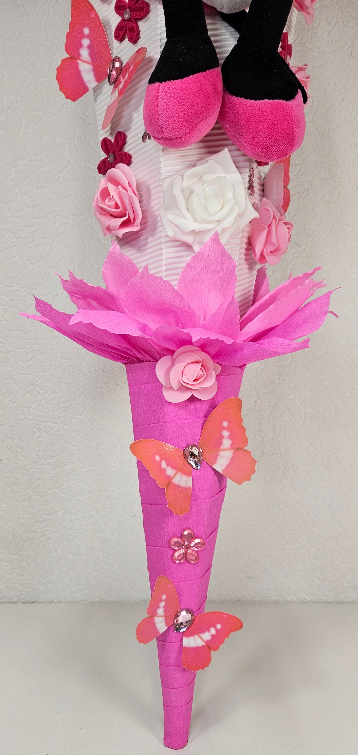 SCHULTÜTE ZUCKERTÜTE Mini Maus für MÄDCHEN EINSCHULUNG 2025 rosa pink weiß