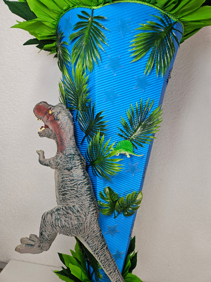 SCHULTÜTE ZUCKERTÜTE Rex Dinosaurier Rohling 80cm Jungs blau schwarz rot grün