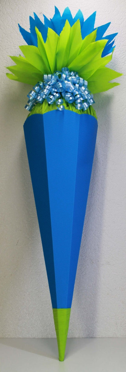 SCHULTÜTE ZUCKERTÜTE OHNE BUCHSTABEN !!KORPUS 70 80 85 90 100cm REGENBOGENFARBEN