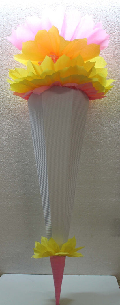 SCHULTÜTE ZUCKERTÜTE OHNE BUCHSTABEN !! Rohling40 70 75 80 85 90 100cm Mädchen