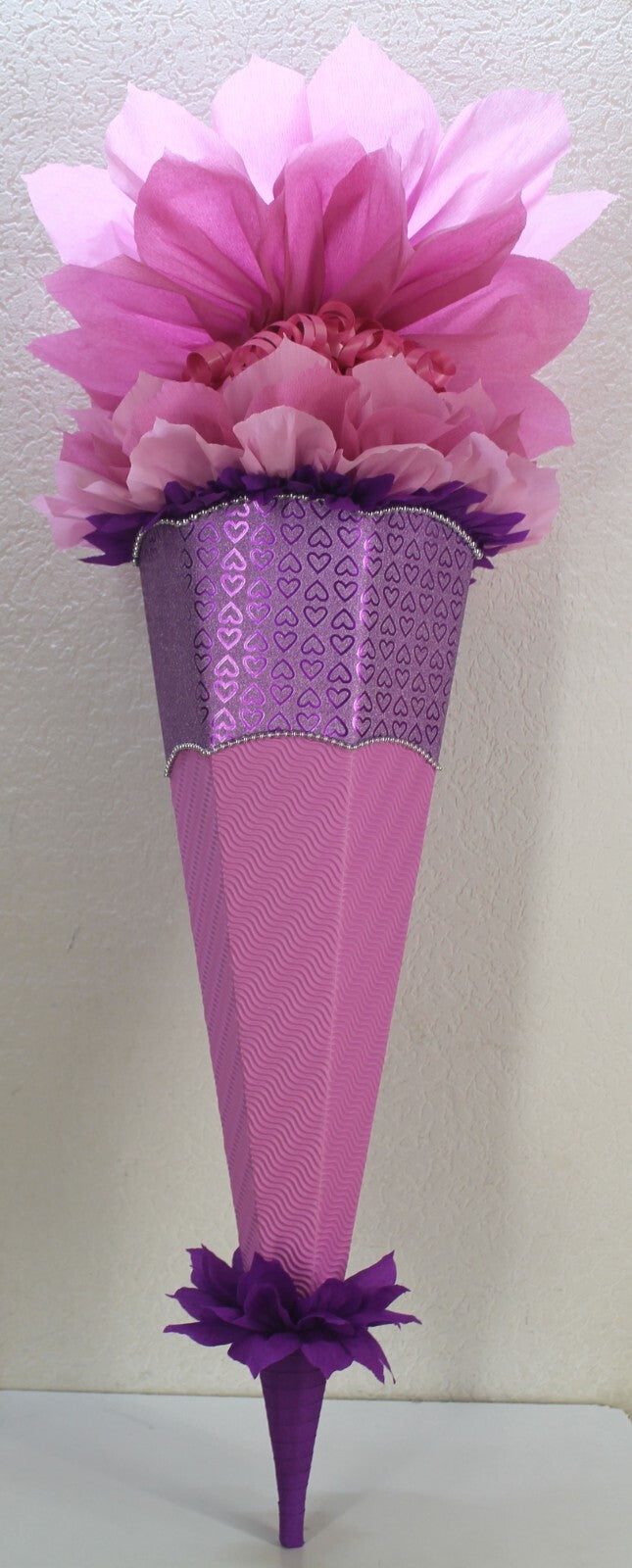 SCHULTÜTE ZUCKERTÜTE OHNE BUCHSTABEN ! Rohling 70 75 80 85 cm Mädchen GLITZER