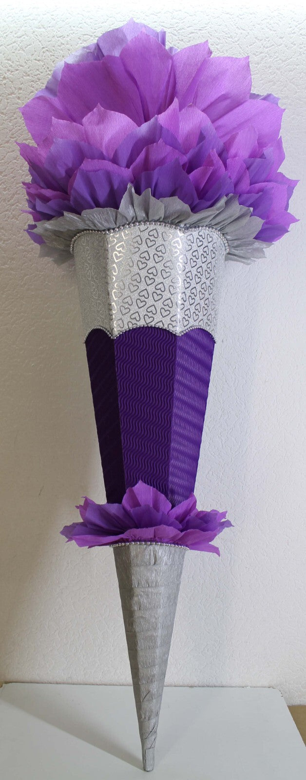 SCHULTÜTE ZUCKERTÜTE OHNE BUCHSTABEN ! Rohling 70 75 80 85 cm Mädchen GLITZER