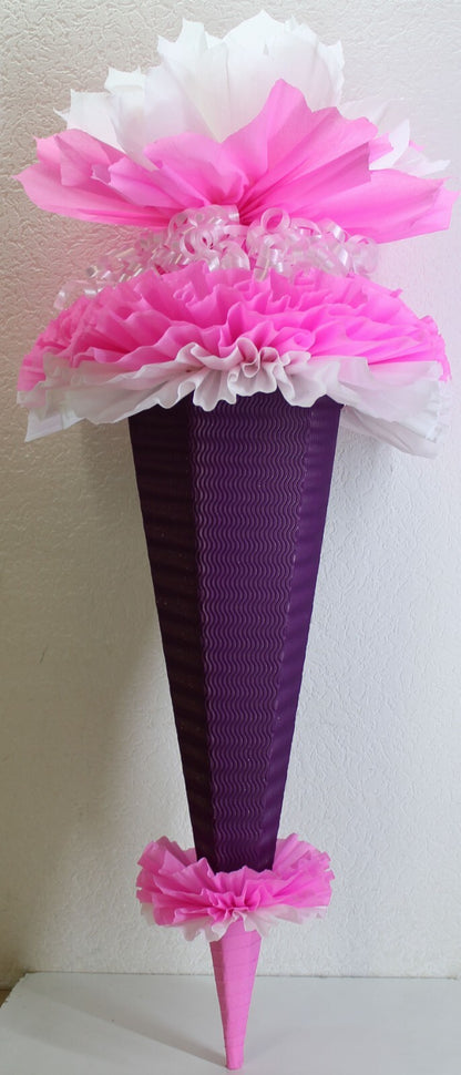 SCHULTÜTE ZUCKERTÜTE OHNE BUCHSTABEN !! Rohling40 70 75 80 85 90 100cm Mädchen