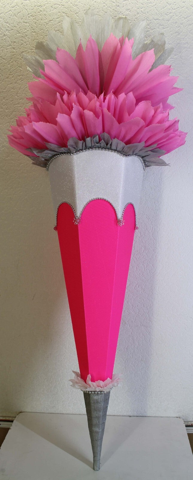 SCHULTÜTE ZUCKERTÜTE OHNE BUCHSTABEN ! Rohling 70 75 80 85 cm Mädchen GLITZER