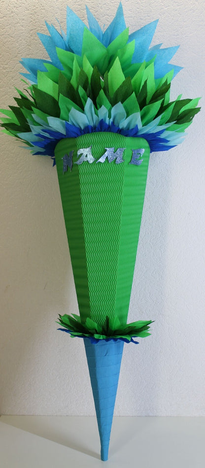 SCHULTÜTE ZUCKERTÜTE OHNE BUCHSTABEN ! Rohling 4070 80 85 90 100cm JUNGE MÄDCHEN