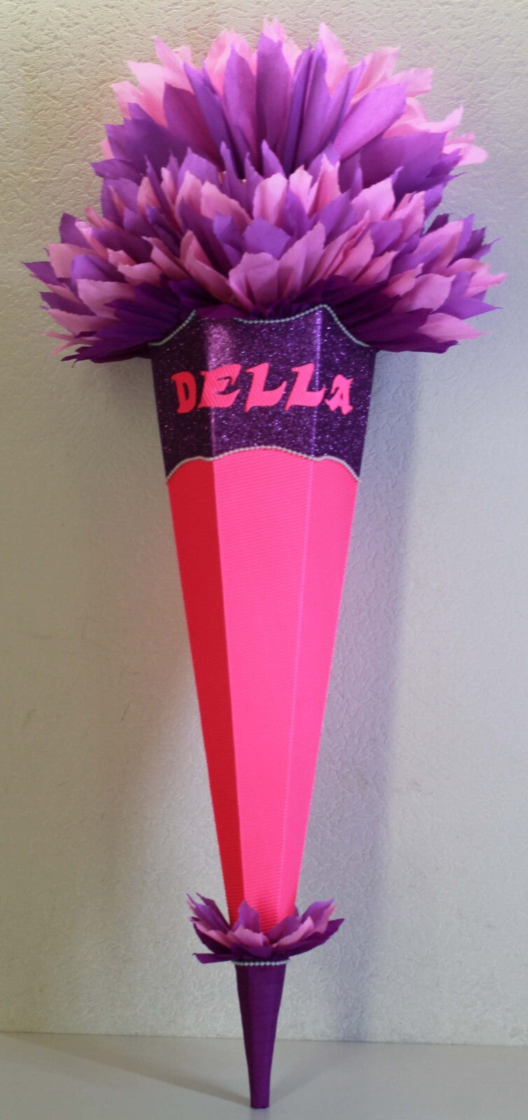 SCHULTÜTE ZUCKERTÜTE OHNE BUCHSTABEN ! Rohling 70 75 80 85 cm Mädchen GLITZER