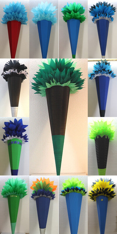 SCHULTÜTE ZUCKERTÜTE OHNE BUCHSTABEN !! Rohling 40 70 75 80 85 90cm 1m JUNGS