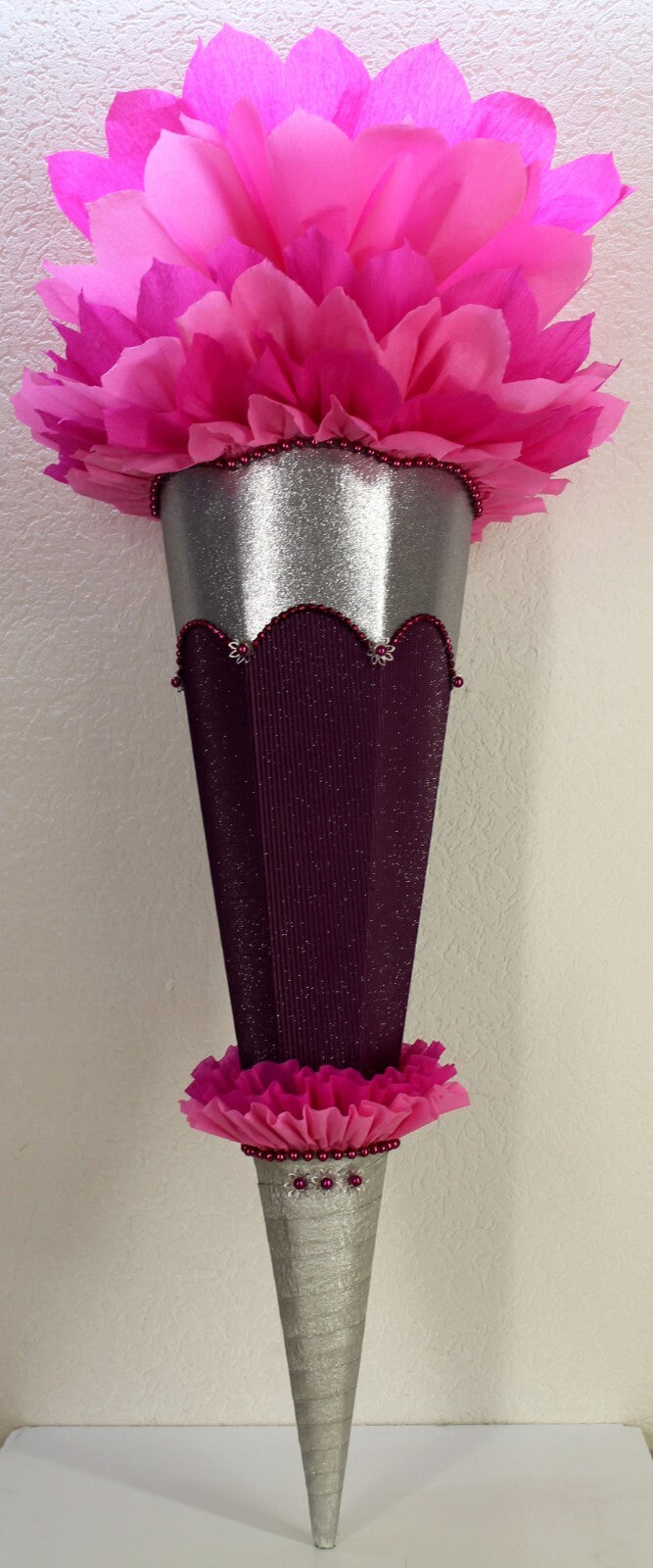 SCHULTÜTE ZUCKERTÜTE OHNE BUCHSTABEN ! Rohling 70 75 80 85 cm Mädchen GLITZER