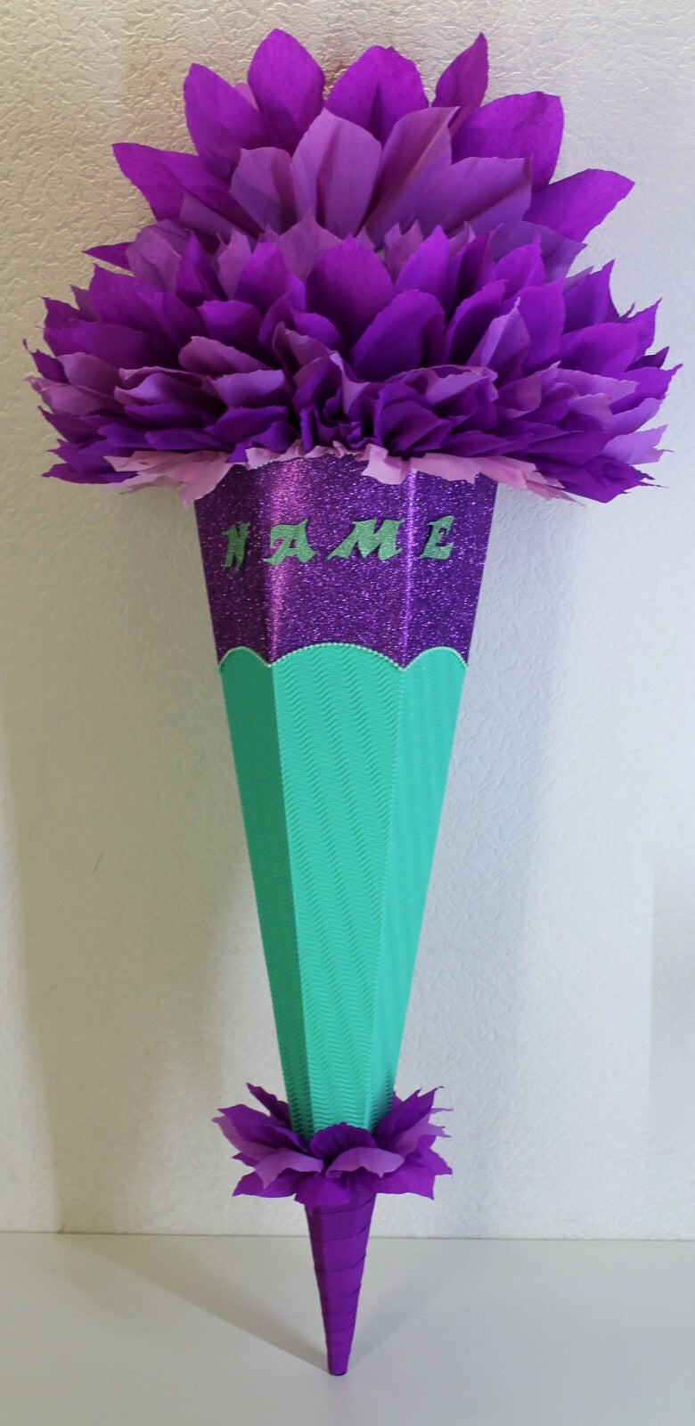 SCHULTÜTE ZUCKERTÜTE OHNE BUCHSTABEN ! Rohling 70 75 80 85 cm Mädchen GLITZER