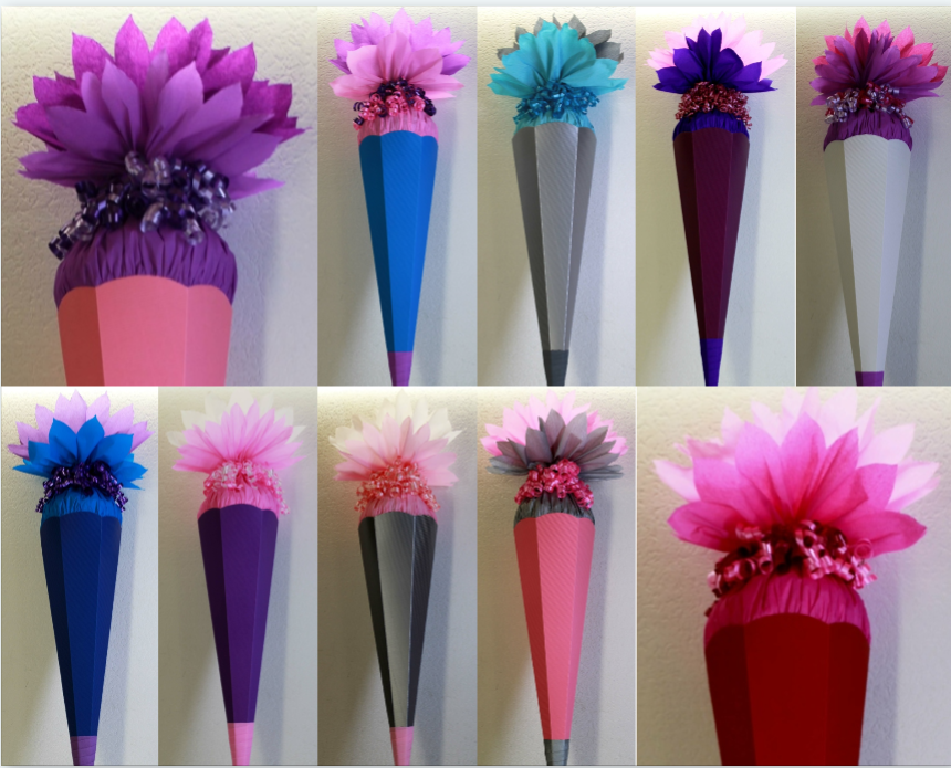 SCHULTÜTE ZUCKERTÜTE OHNE BUCHSTABEN! Rohling 40 70 80 85 90 1m pass. Schulmappe