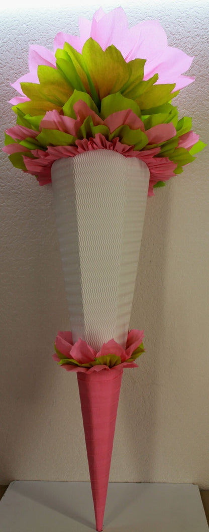 SCHULTÜTE ZUCKERTÜTE OHNE BUCHSTABEN !! Rohling40 70 75 80 85 90 100cm Mädchen