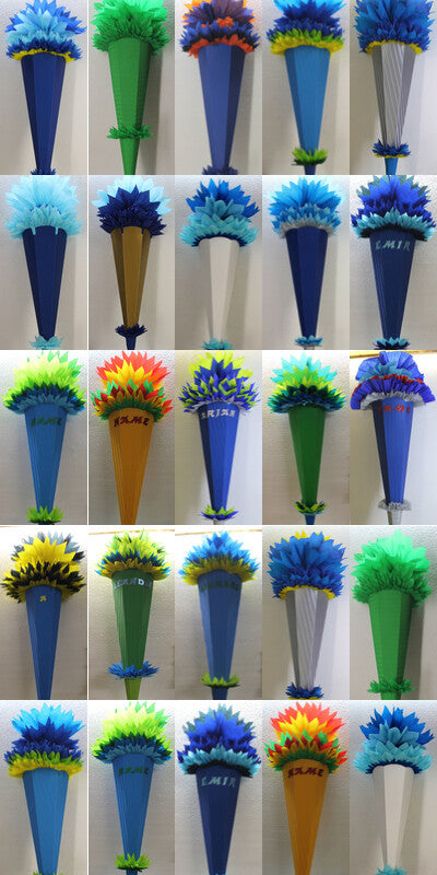 SCHULTÜTE ZUCKERTÜTE OHNE BUCHSTABEN ! Rohling 4070 80 85 90 100cm JUNGE MÄDCHEN