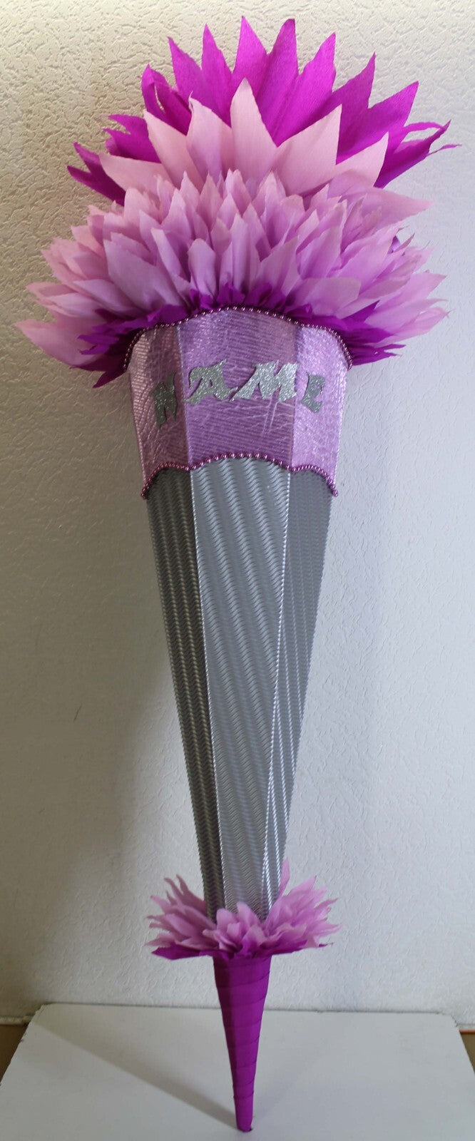 SCHULTÜTE ZUCKERTÜTE OHNE BUCHSTABEN ! Rohling 70 75 80 85 cm Mädchen GLITZER