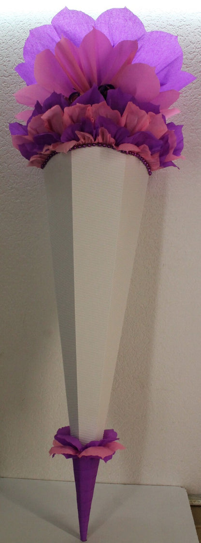 SCHULTÜTE ZUCKERTÜTE OHNE BUCHSTABEN !! Rohling 40 70 75 80 85 90 100cm Mädchen